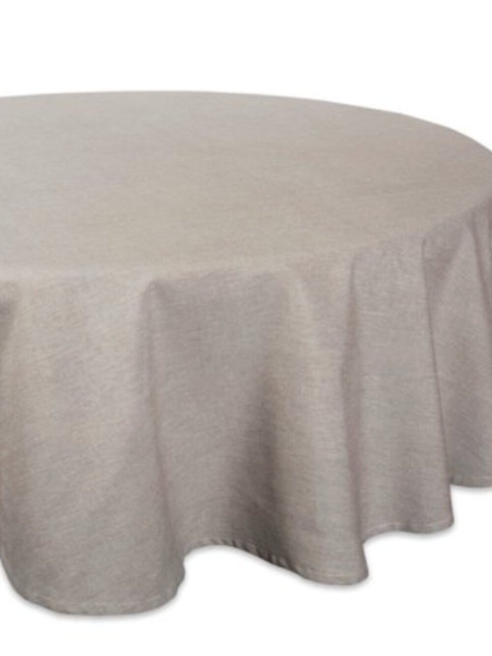 DII Natural Solid Chambray 70 Round Tablecloth